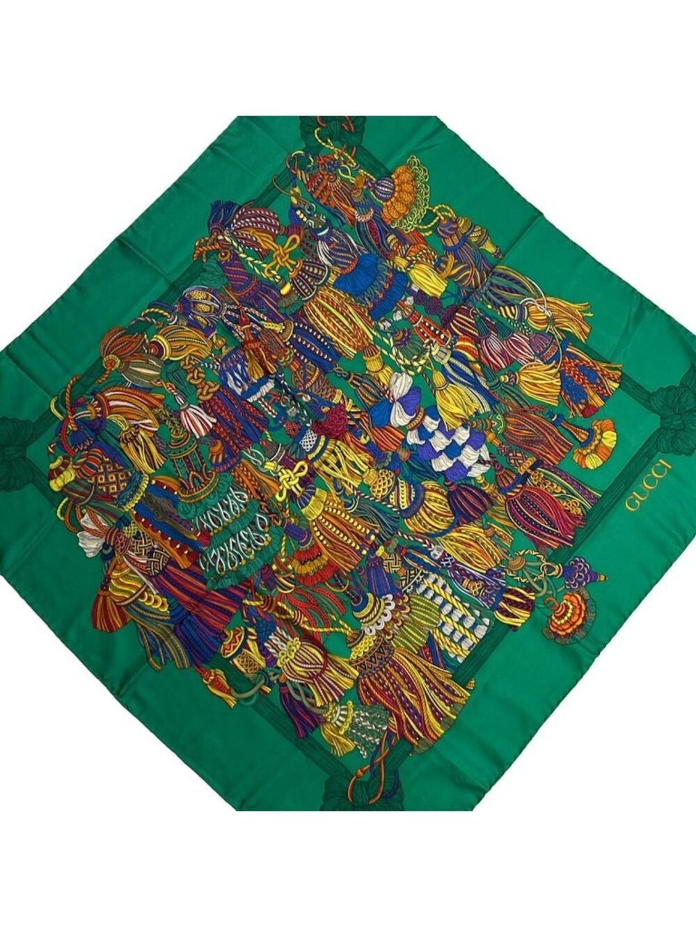 Gucci Scarf Green Yellow Multi